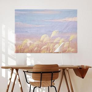 [BZJKU179_4B]S 포스터 갈대 패브릭 대형 유화