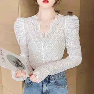 F006912_로맨틱 레이스블라우스 시스루