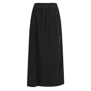 [신세계라이브쇼핑][샵앤] [샵앤]여성 방한 허리밴딩 골지 포켓 뒷트임 골덴 롱 스커트 NTT-WSK-20234-블랙