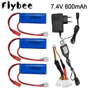 WLtoys Lipo 배터리 K969 K979 K989 K999 P929 P939 RC 자동차 예비 부품 용 충전기 세트 7.4 V 600 mAh