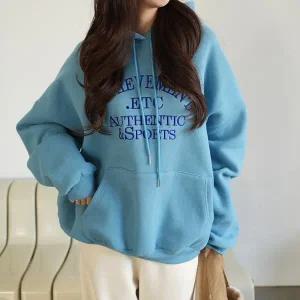 [하프클럽/]센틱 오버핏 자수 양기모 후드티