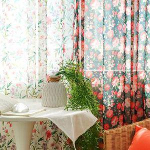 엘리아나 플라워 쉬폰 커튼 2color