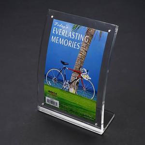 [BZFGG723_51AJ]L자 투명 아크릴 테이블 탁상 자석 액자 5R