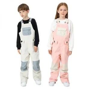 남자 여자 스키복 남성 여성 보드복 세트 경량 다운 점프수트 스키 턱받이 바지 오버올 및 코튼 방수 스노