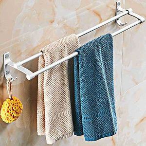 [기타]타올걸이 LKJOJSQJ 2단 실버 세면대부속품 타공수건걸이