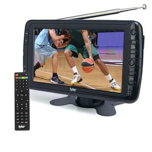 타일러 7인치 휴대용 TV LCD 모니터 충전식 배터리 구동 무선 기능 HD TV, USB, HDMI 입력, AC /DC, 자동차 어린이 여행용 스탠드 소형 리모컨 내장