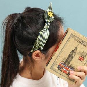 [BZJLMH5M_51DJ]헤어 옐로우 엔젤슈슈 자수 스마일 스