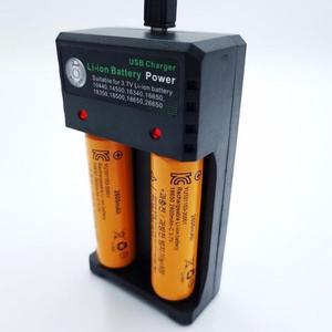 [BZJLMUHK_51D1]리튬이온 풀세트 배터리 충전기 2개 18650