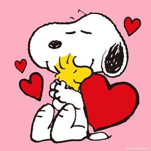 [MENPYLOB_52AG]DIY 보석십자수 피너츠 스누피 러브 20X20