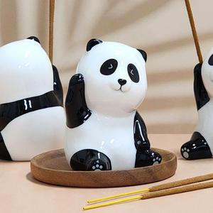 [BZI2LL82_51AJ]도자기 판다 인센스스틱홀더 미니 향받침