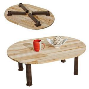 원형 티 거실 좌탁 테이블 접이식 좌식 탁자 원목