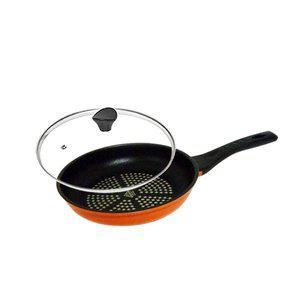 [기타]키친아트 하우스쿡 칼라 코팅 후라이팬24cm-유리커버