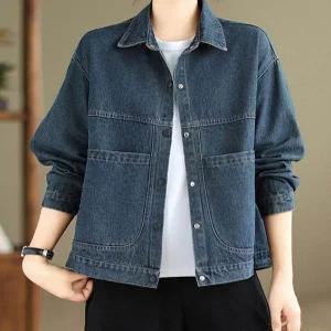 [드레스허그]렐드 빈티지 레트로 데님 자켓