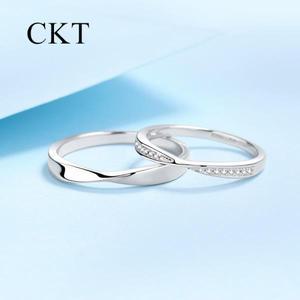 연인을 위한 럭셔리 플래티넘 세이코 모이사나이트 쌍 반지, 핫 커플 Pt950 패션, 웨딩 파인 주얼리 선물