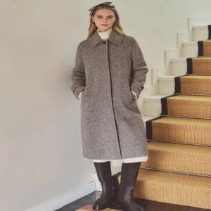 [헤지스 여성] [24FW] HSCO4D104G2발마칸 울혼방 롱코트