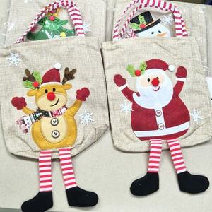 [라일리] Rly 크리스마스 산타 루돌프 입체감 린넨 가방 에코백