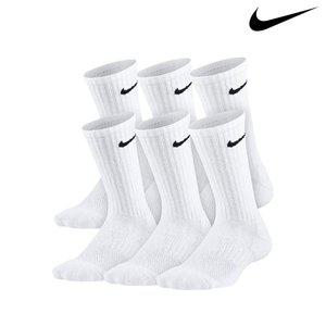 [나이키] 양말 에브리데이 쿠션 크루 6켤레 세트 SX6910-100 화이트