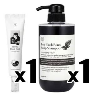 앰플1 + 샴푸1 [소이랩] 리얼블랙빈 탈모완화 두피앰플1 + 두피샴푸1