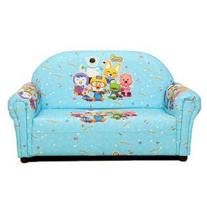 빅 뽀로로 2인용 PVC 유아쇼파 블루라인 국내생산