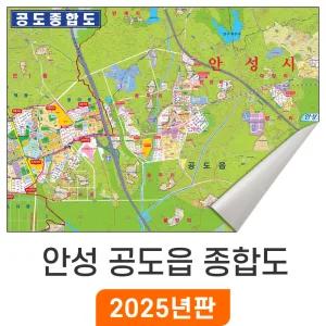 안성 공도읍 종합도 / 일반천(특大) 특대 250x175cm 안성시 공도읍지도 공도 지번도 부동산 배달용 지번 주소 지도 전도 최신판 지도코리아