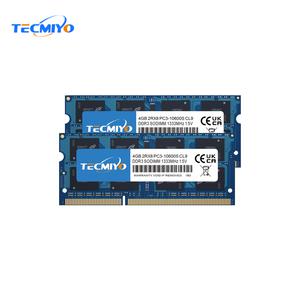 TECMIYO SODIMM 노트북 메모리 RAM DDR3 1.5V PC3-10600S 비 ECC 블루 2x4GB 1333 MHz