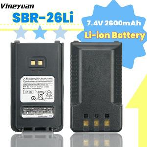 Yaesu FT-25 FT-25R FT-25E FT-65 FT-65E FT-65R FTA-250 양방향 라디오 배터리7.4V 2600mAh SBR-26Li 교체