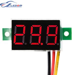 호환 0.36 인치 미니 디지털 전압계 0-100V DC LED 패널 전기 전압 테스터 게이지 자동차 바이크 오토바이