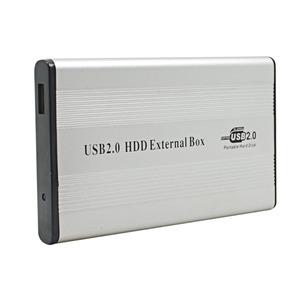 알루미늄 실버 외부 USB 2.0 2.5 IDE 인클로저 컨테이너 하드디스크 드라이버 HDD 박스 어댑터 최대 500GB