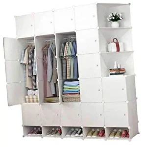 [셀러허브 패션][JHQS808Q_4B]선반 조립식옷장 간이옷장 행거수납장