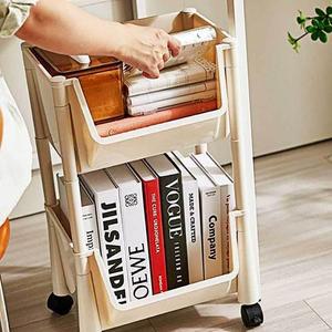 [JHQS81KQ_4B]오픈형 2단 미용카트 미용실