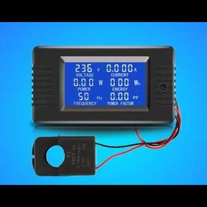 호환 단상 디지털 전류계 전력 에너지 전압계 AC 220V 80V  260V 100A 전압 와트 Kwh 계수 계량기
