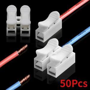 단자 커넥터 1P/2P 케이블 와이어 나사 없음 스프링 클램프 푸시형