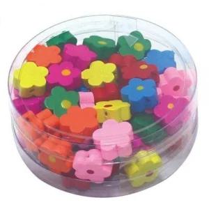 5잎 꽃 나무비즈 60g 나무팔찌 구슬 우드볼 비즈재료