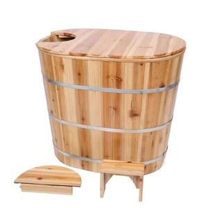 간이 나무욕조 반신욕조 사우나 편백욕조 찜질 절연 목욕 1인찜질방 원형