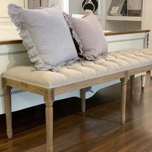 꼬떼따블 블루아 2인 린넨 스툴 LJ057A