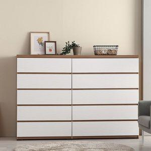 보루네오 그루브 서랍장 세트  800 5단+1000 5단