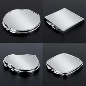 해피J보따리 스텐 접이식 미니 양면 손거울 컴팩트한 사이즈 휴대용 접이식손거울