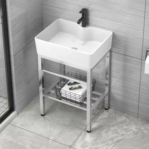 세면대 긴다리 도자기 세면기 간이 배수구 싱크대 수전 패키지 5136E 스탠드