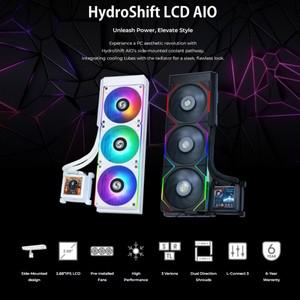 LIANLI Hydroshift LCD 360 AIO 팬리스 쿨러 CPU 냉각 수냉식 라디에이터. 블록