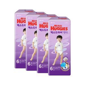 하기스 맥스드라이 팬티형 6단계 남아 38매x4팩