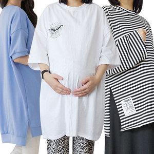 여름 임산부 티셔츠 블라우스 나시 반팔티 빅사이즈 임부복