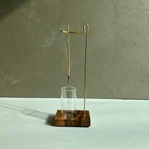 유리 인센스모던홀더 향받침대 향꽂이 우드 인센스스틱