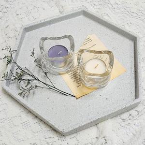 집꾸미기 캔모던들홀더 식탁조명 촛대 양초받침 유리물결