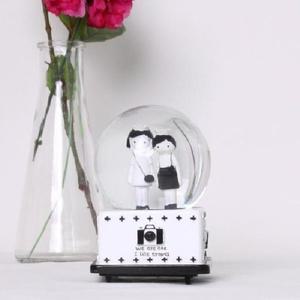 led 무드러블등 스노우볼 멜로디 뮤직박스 - 동생과나