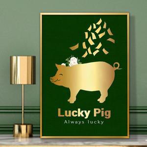 황금돼지 그세련림 액자 A3 PIG3 풍수그림 돈들어오는
