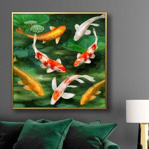 잉어 그림 모던액자 50G CARP4 풍수그림 돈들어오는