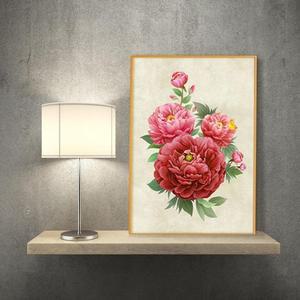 목단그림액자트렌 풍수그림 돈들어오는 꽃그림 A3gdAL14