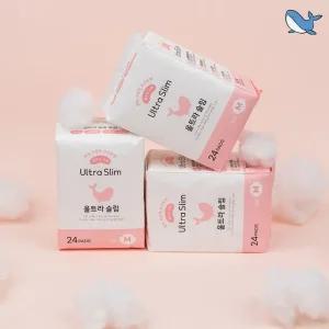 춤추는고래 대용량 생리대 중형 24P X 3팩 (72매)