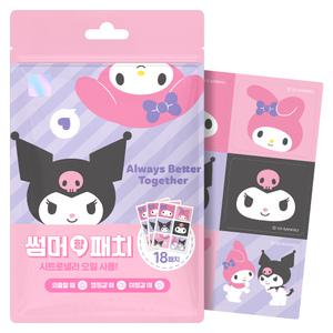 썸머패치 마이멜로디&쿠로미 산리오 썸머 향 패치 시트로넬라 밴드 18매입