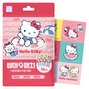 썸머패치 헬로키티 산리오 썸머 향 패치 시트로넬라 밴드 18매입